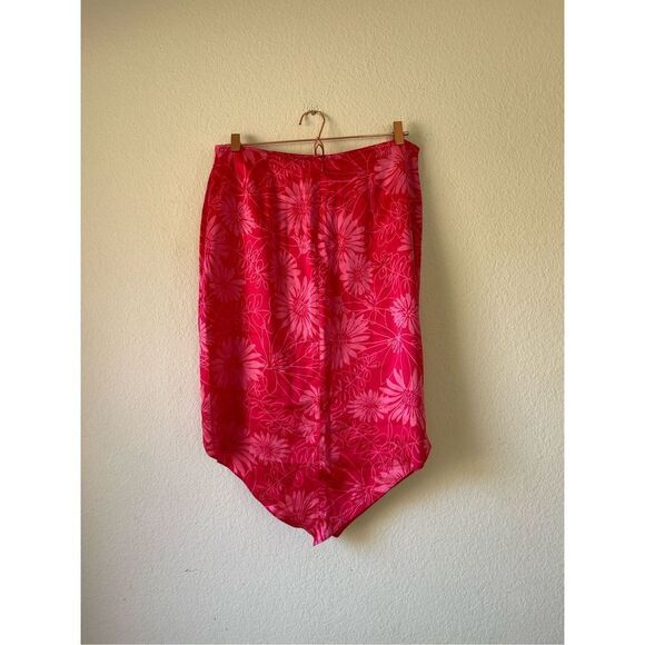 Vintage Y2k express silk floral print skirt size 12 - Picture 3 of 7